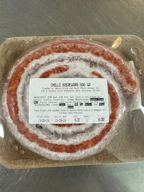 CHILLI BOEREWORS 500 gr