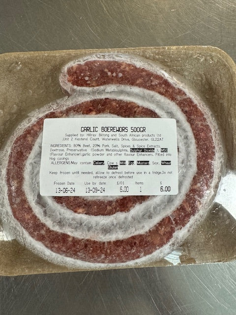 GARLIC BOEREWORS 500gr