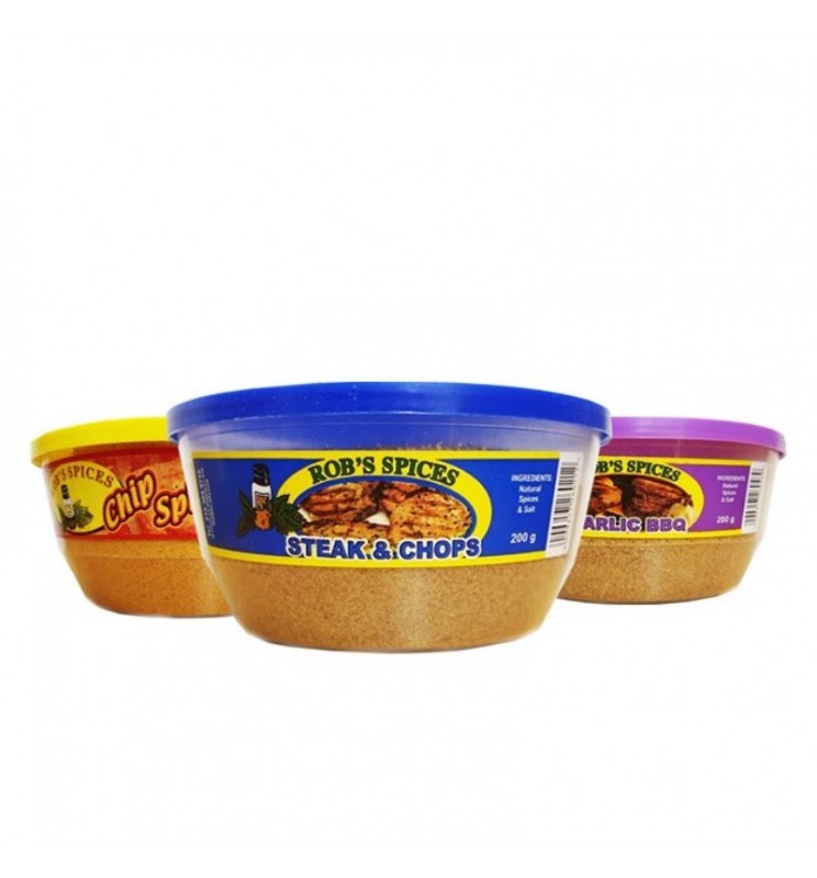 Robs Steak and Chops spice 200gr tubs